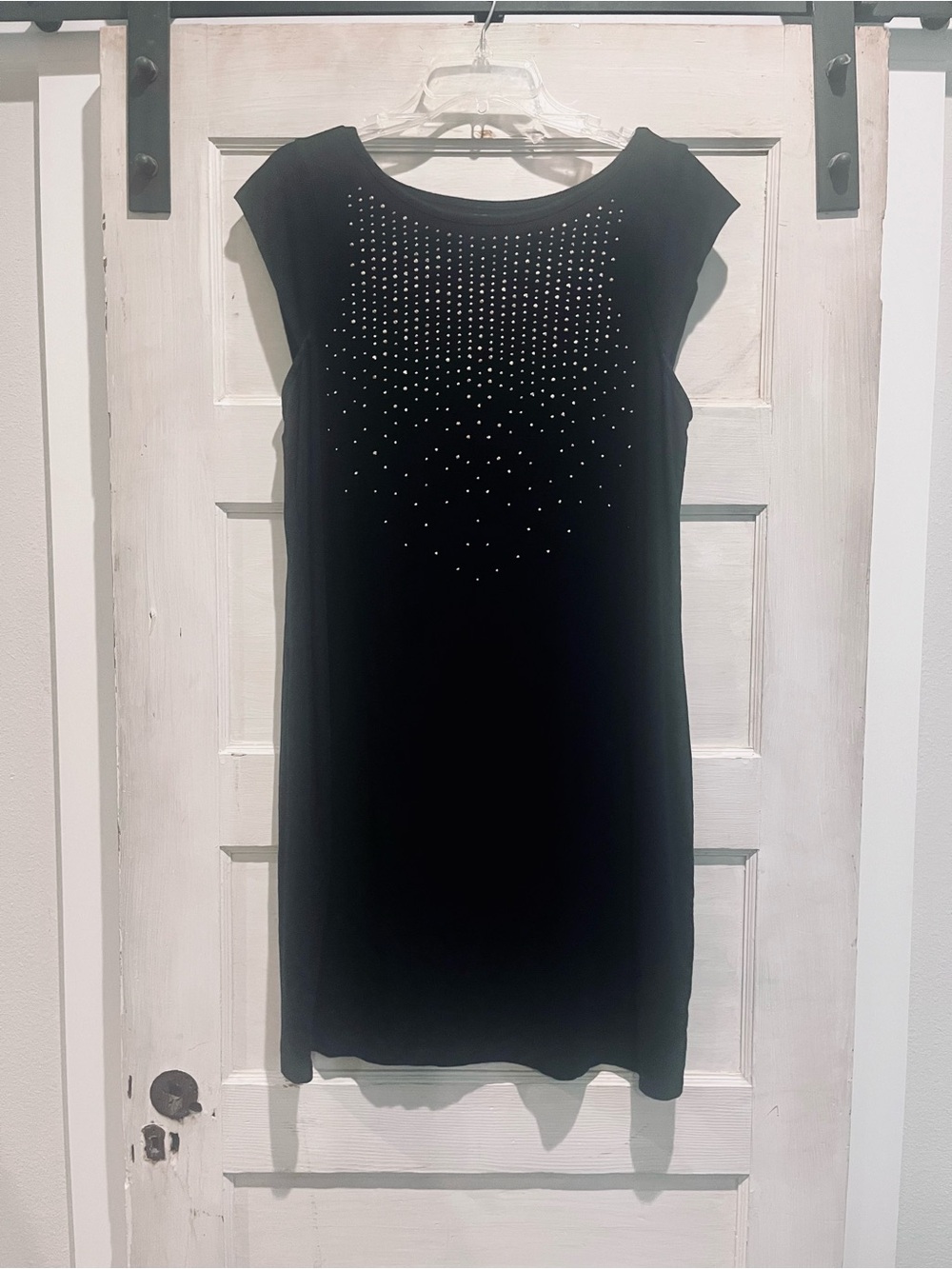 Apt. 9 Black Cap-Sleeve Dress with Rhinestone Detail